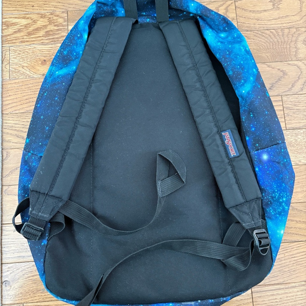 JanSport Cosmic Blue Galaxy Backpack EUC - Picture 2 of 2